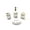 White, variant on Empire Home 4-Piece Bathroom Accessory Ceramic Set - Writings