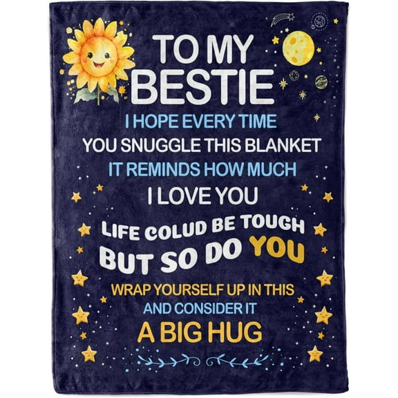 Blanket for Women, Flannel Blanket Best Friend Birthday Gifts, Super Soft Cozy Blanket Bestie Gifts for Birthday Graduation Christmas New Year Thanksgiving Day 152 * 127cm