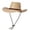 Beige, variant on MOJOGO Rolled Fedora Hats for Adult Wide Brim Cowboy Hat Sun Protection Cowgirl Hat Outdoor Beach Party Accessory White M