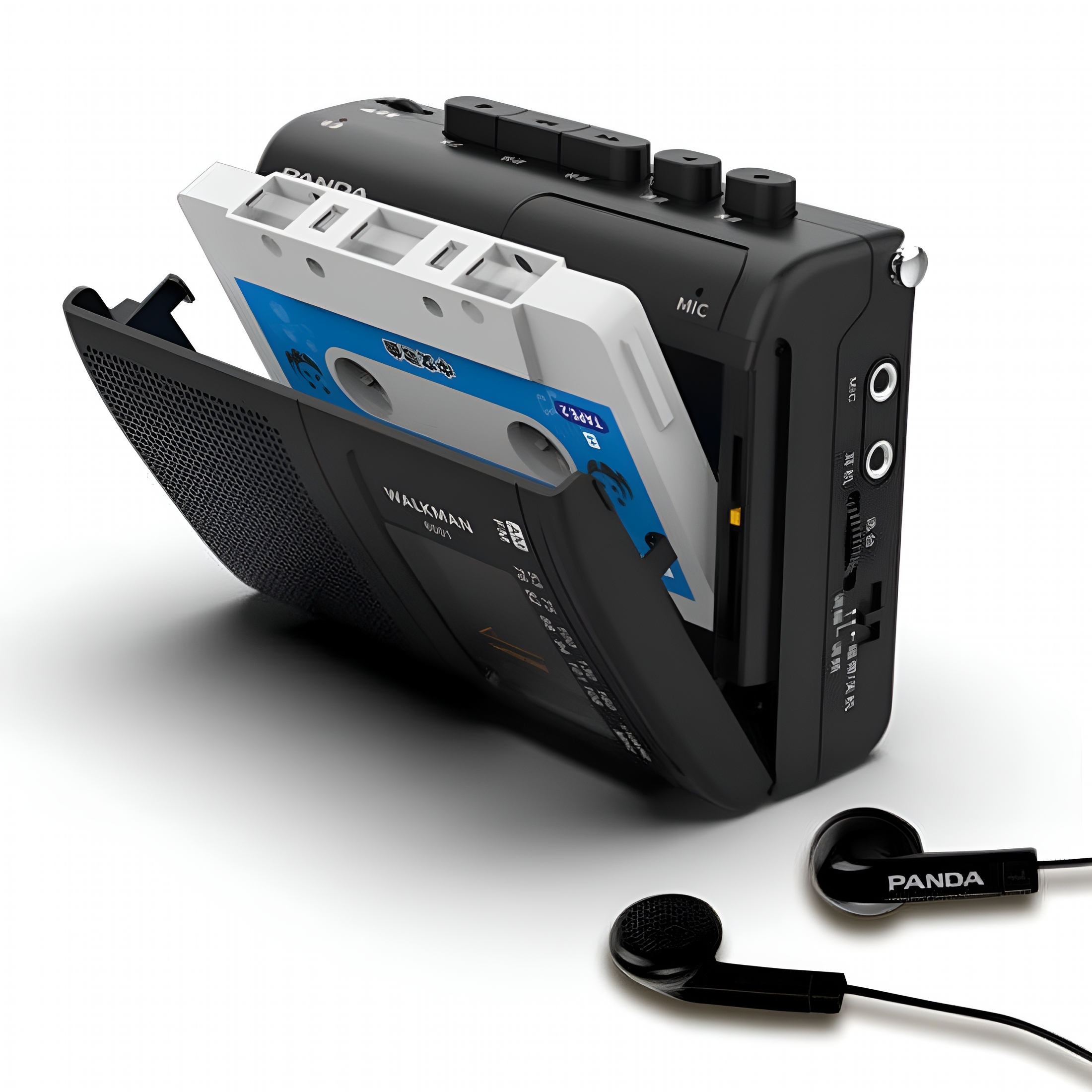 Reshow Lettore Cassette Portatile Con Convertitore USB – Registra E Digitalizza In MP3, Microfono E Altoparlante Integrati, Alimentazione A Batteria O USB, Bianco