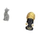 thumbnail image 5 of Figura de escritorio,Estatua de gato,linda estantería,escritorio,decoración del hogar,Estatua de mujer africana,Estante de oficina con estatua de mujer africana,Adorno de figura de resina, 5 of 8