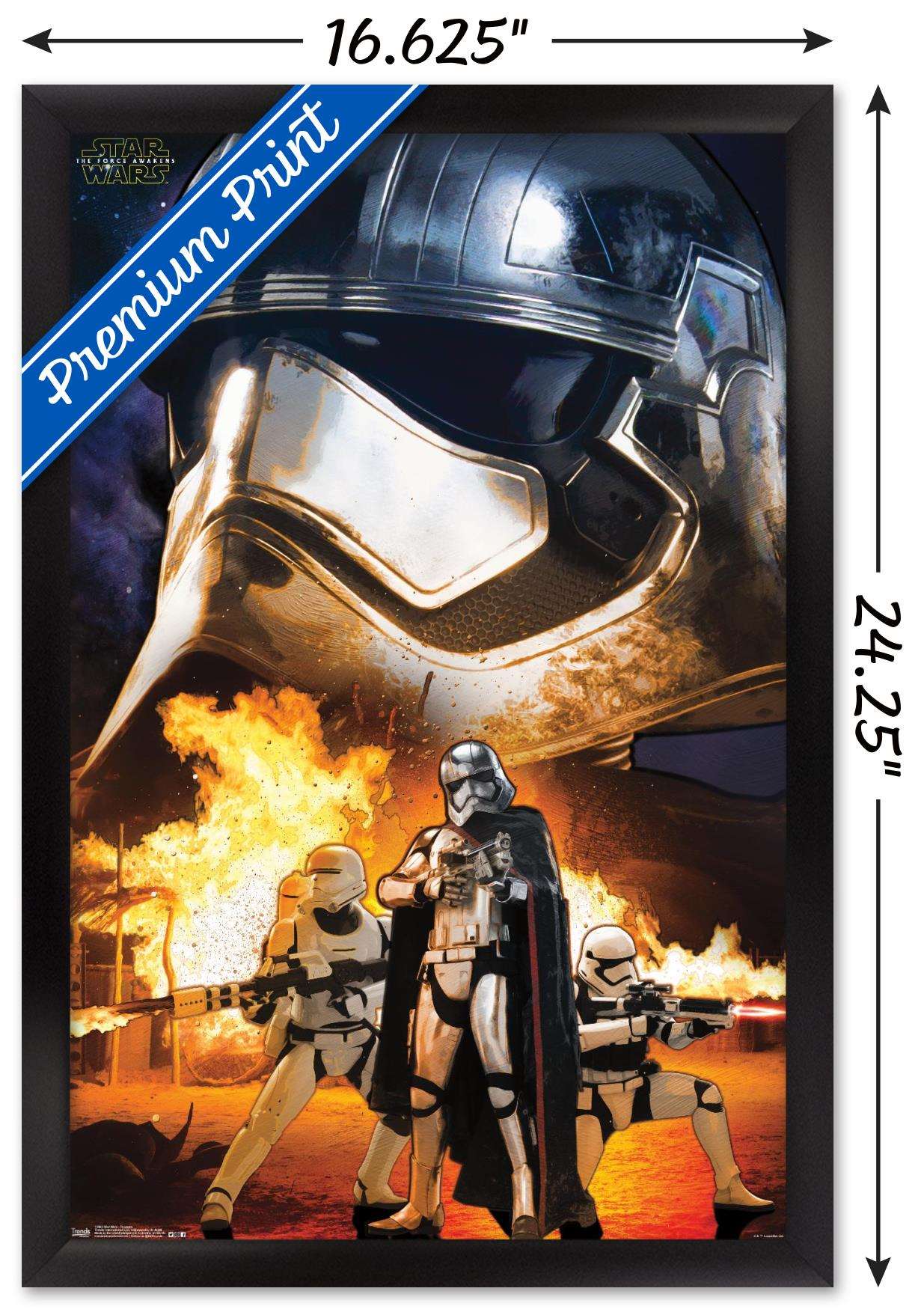 Star Wars: The Force Awakens - Troopers Wall Poster, 14.725" x 22.375", Framed