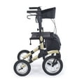 thumbnail image 3 of Comodita Tipo All Terrain Rollator Walker with Double Fold Action, Pneumatic Tires, Metallic Champagne, 3 of 10