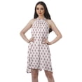 thumbnail image 1 of Moomaya Tunique Grande Taille Col Licou Sans Manches en Rayonne Robe T-Shirt Mini, 1 of 4