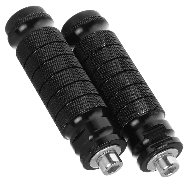 WHAMVOX 1 Pair Universal Motorcycle Foot Pegs Pedal CNC Machining Comfortable Ride Rear Support Black Red