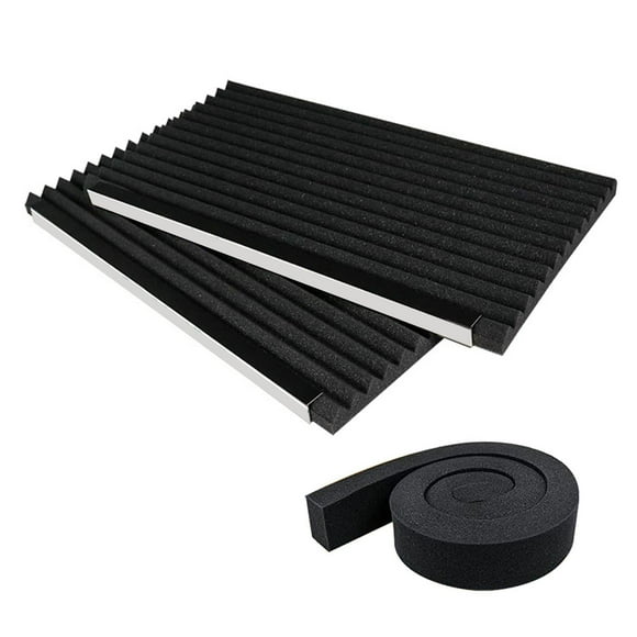 Window Air Conditioner Foam Insulation Panels Insulated Set Pack of Foam Insulation Panels and Foam Insulating Strip,Season Protection Side Insulating Panel Set--Black
