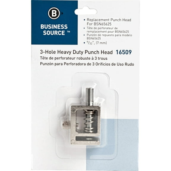 Business Source, BSN16509, 9/32" Replacement Punch Head, 1 Each, Silver