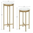 thumbnail image 2 of Kate and Laurel Celia Side Tables, Set Of 2, Gold And White, Decorative Modern Glam End Table, 2 of 5