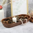 thumbnail image 3 of Wooden Dough Bowl - Natural Acacia Wood Rustic Dough Bowl - Handmade Decorative Bowls for Home Decor, Bathroom, Kitchen Counter, & More - Large Dough Bowl for Decor, Cosmetics, Keys, & More, 3 of 9