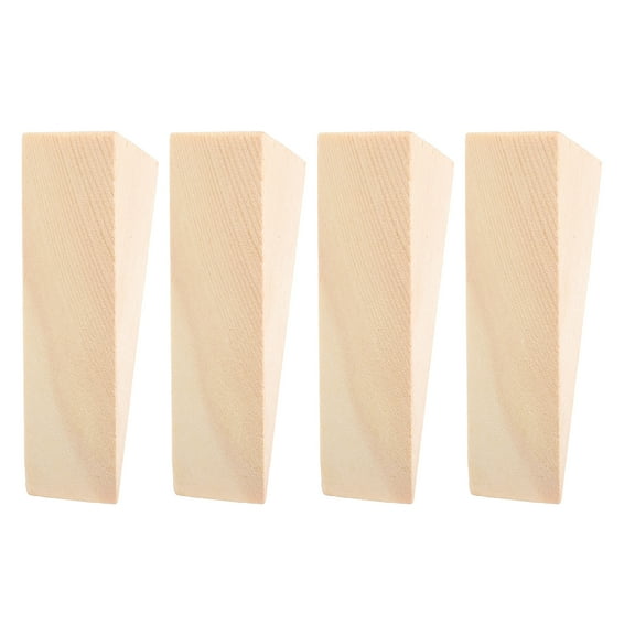 Zehuanyu 4 Pcs Home Unfinished Foams Circle Wooden Door Stop
