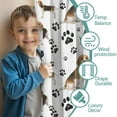 thumbnail image 3 of Blackout Kids Curtains,Beagle Dog and Footprints Childrens Insulated Curtains Set Of 2,Bedroom Essentials,Toddler Room Decor 52"x84"(132x213cm), 3 of 4