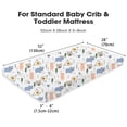 thumbnail image 3 of Little Grape Land Muslin Crib Sheets 2 Pack, 100% Cotton Fitted Baby Mattress Sheets for Boys & Girls, Soft Breathable Neutral Nursery Bedding, Standard Crib Size 52"x28", Bear, 3 of 7