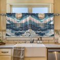 thumbnail image 2 of Yayeee Kitchen Curtains Tier Set of 2 Light Filtering 57"x36" Over Sink Window Panels, Rolling Waves, 2 of 7