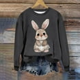 thumbnail image 6 of Easter Bunny Sweatshirts for Women, Long Sleeve Pullover Sweatshirt, Women's Round Neck Sweatshirts Easter Printed Pullover Tops Raglan Sleeves Long Sleeved Hoodie Sweatshirts, 6 of 6