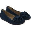 Lands' End Girl's Jade Moccasin Flats Midnight Navy 10 NEW 459878