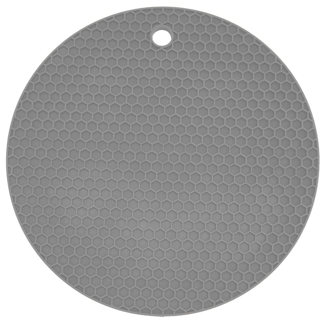 Mantel individual de silicona gris antideslizante, duradero, resistente al calor y apto para uso alimentario para uso en cocina y microondas