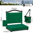 thumbnail image 3 of Stadium Seats with Back Support and Thick Cushion Bleacher Seats with Backs and Cushion Wide, Stadium Chairs Include Shoulder Strap and Pocket, Perfect for Sports Events, 3 of 14