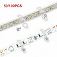 thumbnail image 5 of Dreamhall 50Pcs Mounting Brackets Fixing Clips for 10mm Wide Waterproof 5050 LED Strip Light, 50Pcs Screws Included White, 5 of 10