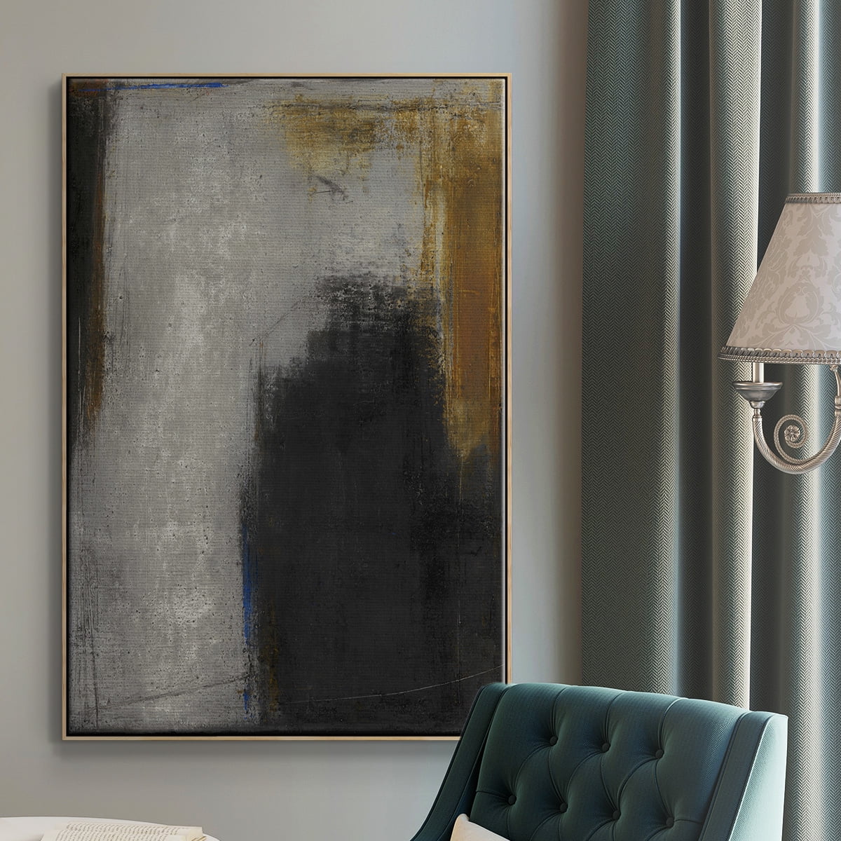 On My Way to Lately Framed Premium Gallery Wrapped Canvas - Ready to Hang - 17 x 25 - Natural Wood Floating Frame