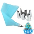 thumbnail image 1 of Oubit Ensemble de Sachets de Crème Pâtissière pour Glaçage et Douilletage, 8 Pcs Sacs de Douilletage en Silicone Buse de Douilletage pour Gâteau Kit de Buse de Sacs de Douilletage Performance de Premier Ordre, 1 of 8
