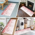 thumbnail image 6 of Red Polka Dot Washable Runner Rugs 2'x6', Watercolor Red Gradient Low Pile Throw Entryway Rug Non-Slip Sturdy Edge Binding Carpet for Indoor Bedside Entrance Bedside, 6 of 9