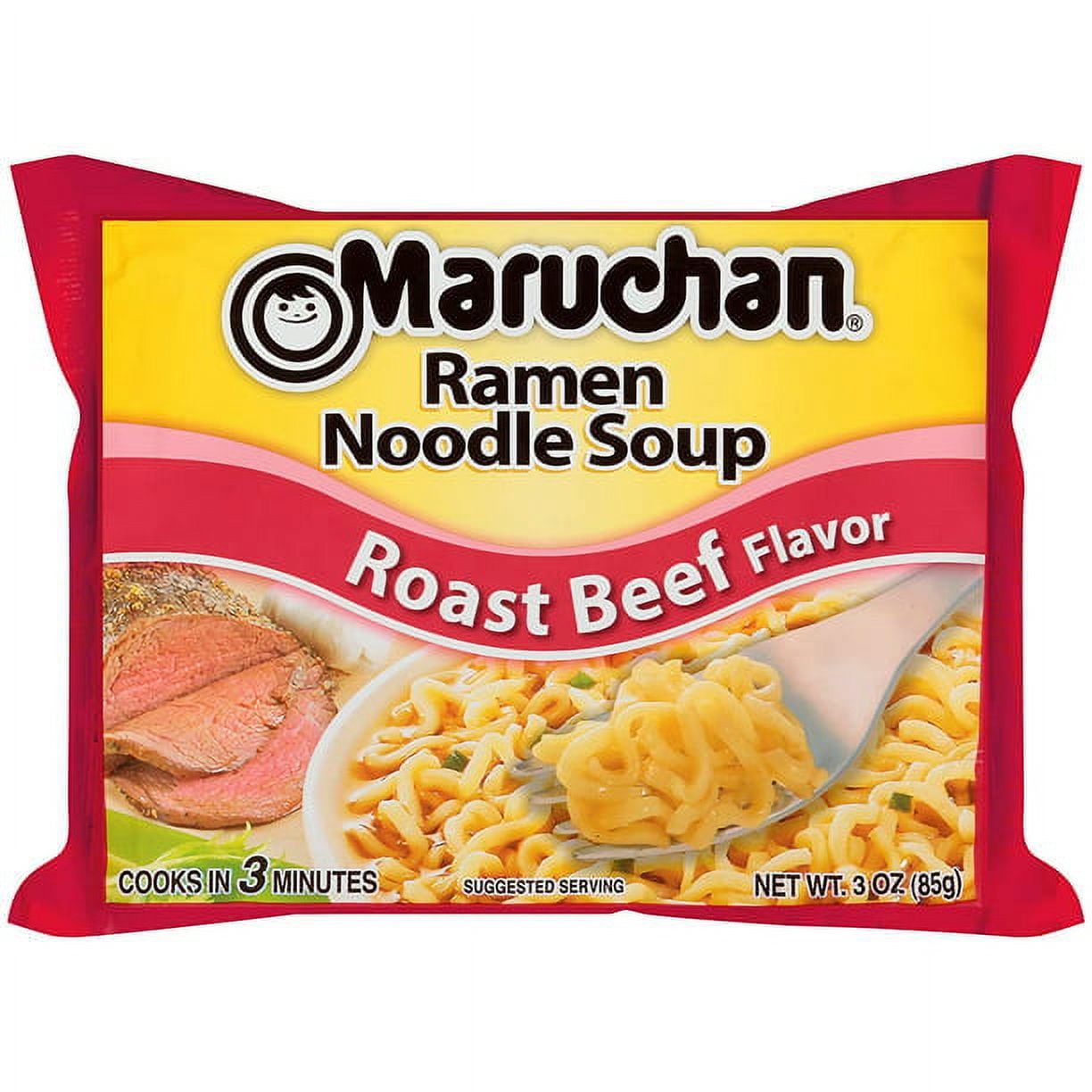 Maruchan Ramen Roast Beef, 3 Ounce (Pack of 24)