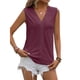 thumbnail image 3 of Chaleco de empalme de encaje con agujeros para mujer, Jersey sin mangas con cuello en V, Tops femeninos de Color sólido, camiseta informal de viaje diario 23, 3 of 4