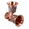 thumbnail image 4 of Copas de vino de metal vintage con relieve, decorativas, retro, para bar en casa, 2 unidades, oro rosa, 4 of 14