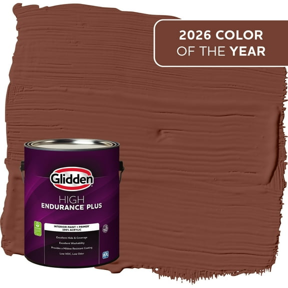 Glidden HEP Warm Mahogany / Red Semi-Gloss Interior Paint with Primer, 1 Gallon