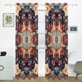 thumbnail image 2 of Pattern Mandala Retro Curtains Black Out 72 Inch Length Curtains for Sliding Glass Doors Bedroom Living Room 2 Pack, 2 of 6
