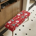 thumbnail image 3 of Yuyamidu Santa Claus Dining Room Bench Covers Washable Removable Bench Slipcover with Elastic Edge Easy to Install Furniture Protector Gift for Holiday, 3 of 8
