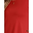 thumbnail image 5 of DARING DIVA Women's Casual Stretchy Tunic Asymmetric Hem Top M Red, 5 of 6