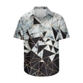 thumbnail image 5 of EQWLJWE Beach Shirts for Men's Geometric Beach Shirts Casual Button Up Short Sleeves 3D Non Positioning Printed Shirt Party Outfit Fun Holiday Costumes for Seaside, 5 of 5