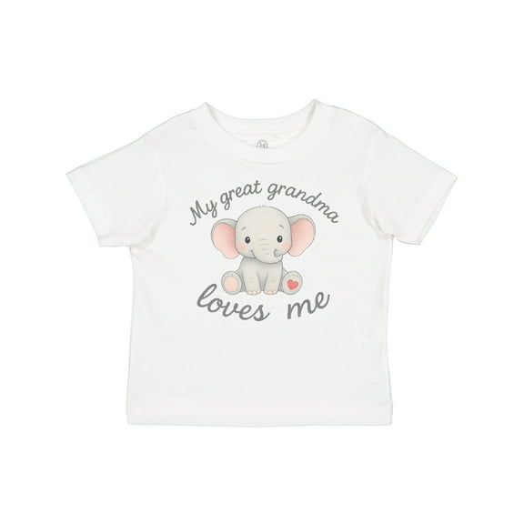 Inktastic Cute Elephant My Great Grandma Loves Me Boys or Girls Baby T-Shirt