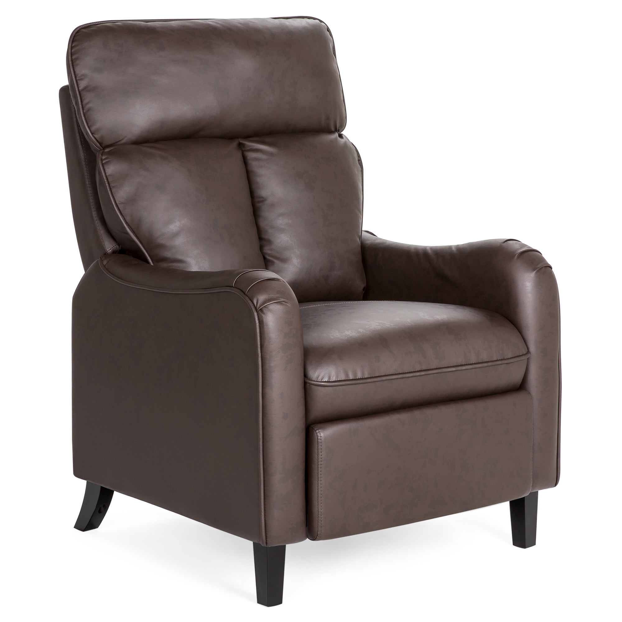 Best Choice Products Upholstered Faux Leather English Roll Arm Chair
