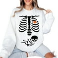 thumbnail image 3 of Skeleton Pregnant Sweatshirt – Halloween Maternity Sweater, New Boy Pregnancy Announcement Pullover for Women, 3 of 7