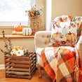 thumbnail image 3 of Fall Pillow Covers 20x20 inch Set of 2 Orange White Pumpkin Fallen Leaves Decorative Outdoor Throw Pillow Covers Autumn Thanksgiving Farmhouse Decoration for Home Couch 27, 3 of 6