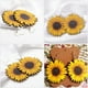 thumbnail image 4 of 1 par de pendientes de girasol con gancho para la oreja de flor, pendientes grandes amarillos para mujer, 4 of 7