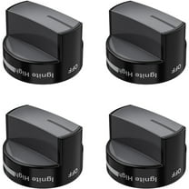 4 Pack W10339442 Gas Stove Knobs, Cooktop Surface Burner Control Knobs Black Replacement for Whirlpool Gas Range/Stove/Oven, WPW10339442 PS11753188
