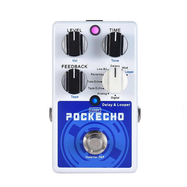 Graflsoa ammoon POCKECHO Multi-Effect Pedal with 8 Delay Modes & Looper Function, Compact Design for Versatile Tones