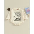 thumbnail image 2 of Liacowi Baby Boys Romper Letter Print Long Sleeve Bodysuits 6 12 18 24 Months Newborn Fall Onesie Infant Loose Fit Jumpsuits, 2 of 8