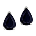 thumbnail image 2 of Star K � 8x6mm Pear Shape Genuine Black Sapphire Classic Solitaire Drop Earring Studs, 2 of 9