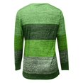 thumbnail image 5 of HLKJKLS Long Sleeve Shirts For Women Color Blocked Long Sleeve V Neck T Shirt Polyester-Cotton Blend Casual Fashionable Breathable Green S-Xxl, 5 of 5