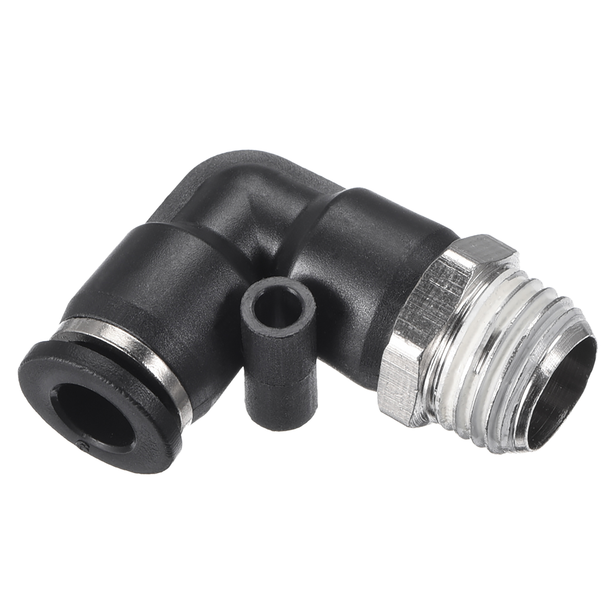 Push to Connect Tube Fitting,Male Elbow,6mm Tube OD x G1/4" Thread