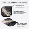 thumbnail image 3 of Yayeee Oven Mitts and Pot Holder Set of 2 Heat Resistant Kitchen Gloves Baking Hot Pad, Colorful White, 3 of 5