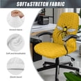 thumbnail image 3 of Xoenoiee Bee Honeycomb Print 3 Pack Office Chair Cover with Armrest Covers, Stretchable Computer Chair Cover, Anti-Dust Desk Chair Protective Slipcover, L, 3 of 6