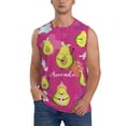 thumbnail image 1 of Balery Pink Green Avocado Camisetas sin mangas para hombre, absorbe la humedad y protege contra el mal olor.-Small, 1 of 7