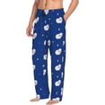 thumbnail image 3 of Mens Pajama Pants - Soft Sleep & Lounge Pants for Men, Moon lamb Cuteness Casual PJ Bottoms Pants with Pockets, 3 of 5