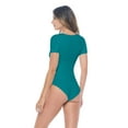 thumbnail image 3 of M&M SCRUBS Short Sleeve Scoop Neck Body Suit-Breathable Cotton Stretch(True Hunter Green, XX-Large), 3 of 5