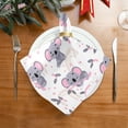 thumbnail image 4 of Coolnut Set of 6 Koala and Eucalyptus Napkins Cloth Napkins 20"x20", Washable Polyester Dinner Napkins for Parties, Wedding, Restaurant, 4 of 6